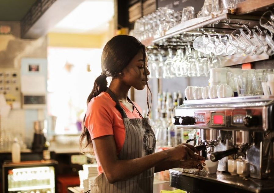 Waitress in Coffee Shop