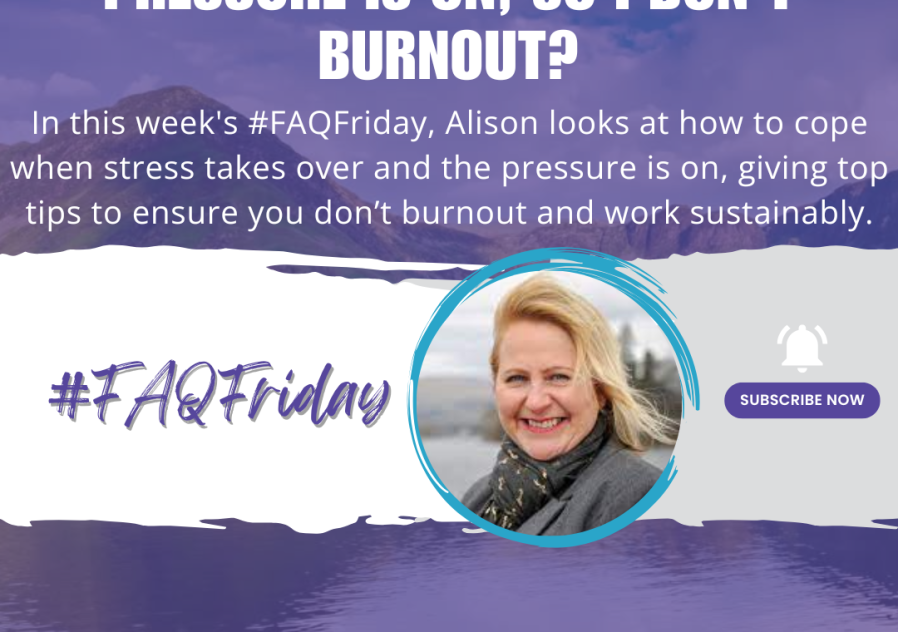 How do I keep going when the pressure is on #FAQFriday